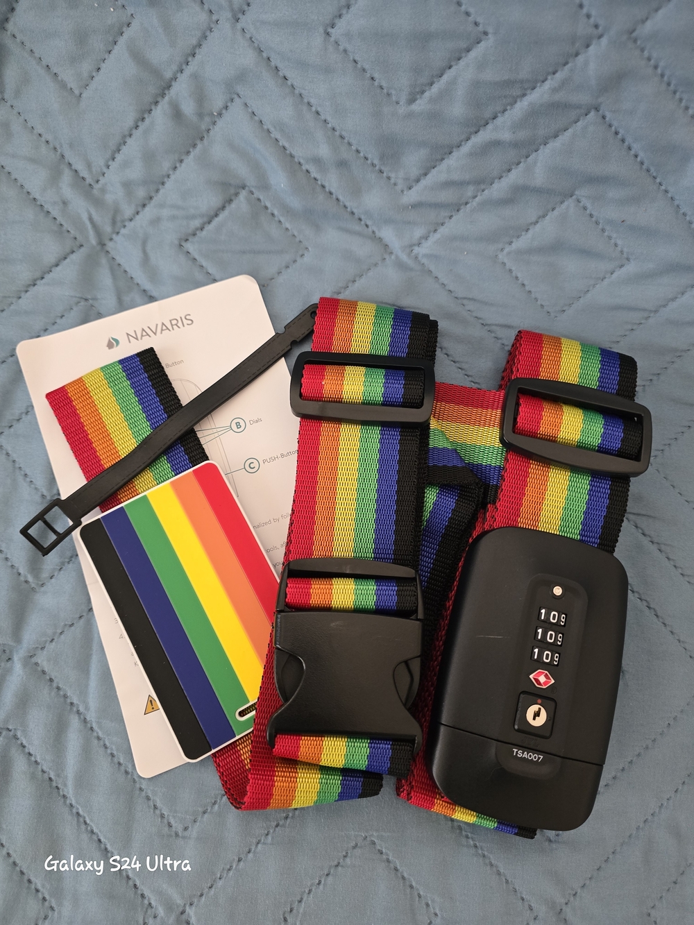 Rainbow Luggage Strap with TSA Combination Lock - Multicolor